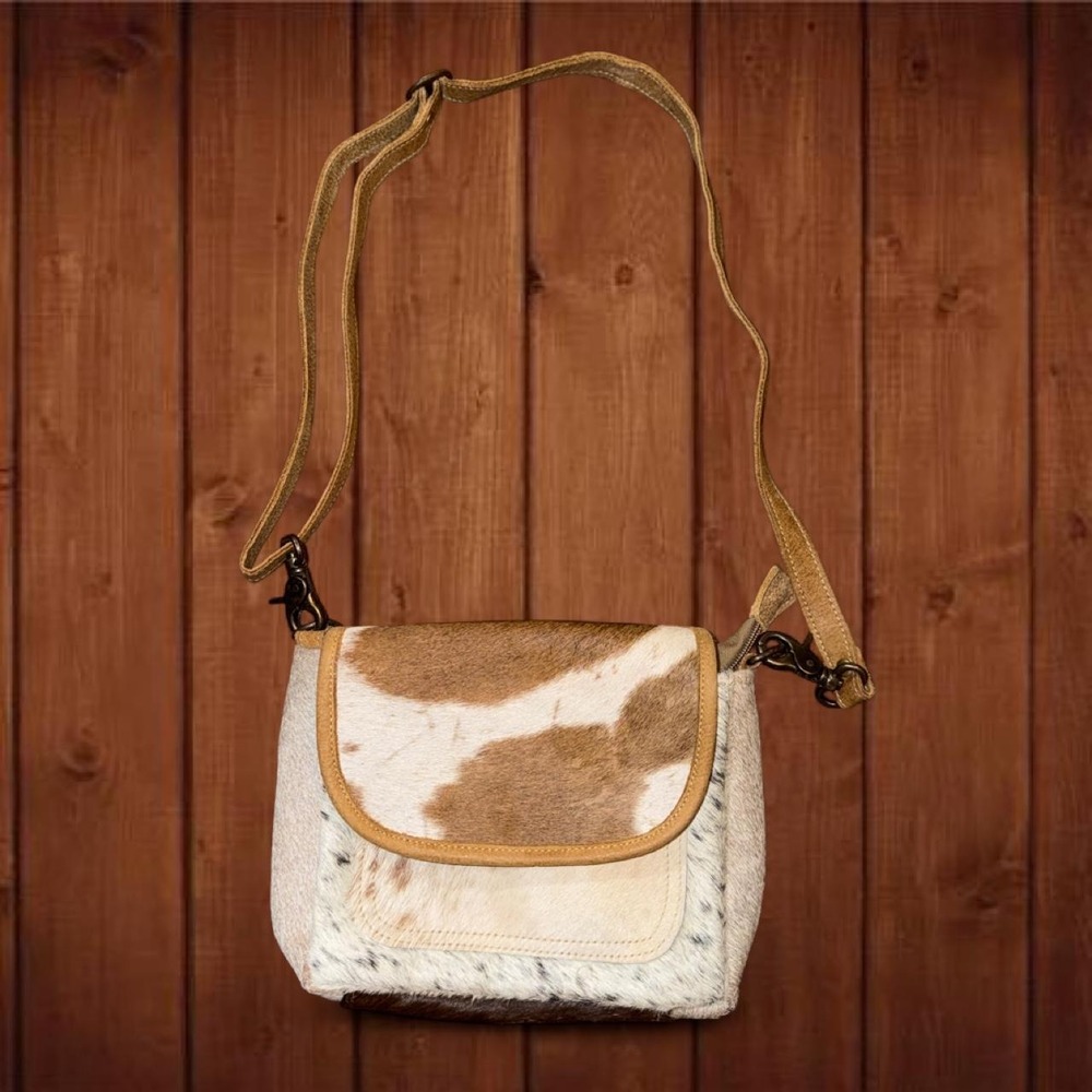 Myra Bag Cowhide Leather Crossbody Bag Western Boho Purse